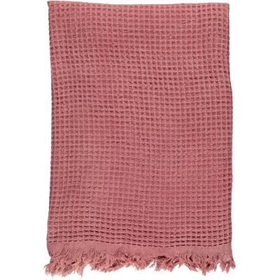Stone Waffle Throw Dusty Rose
