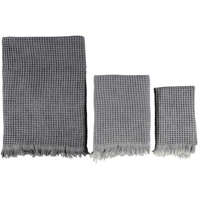 Stone Waffle Throw Dark Grey