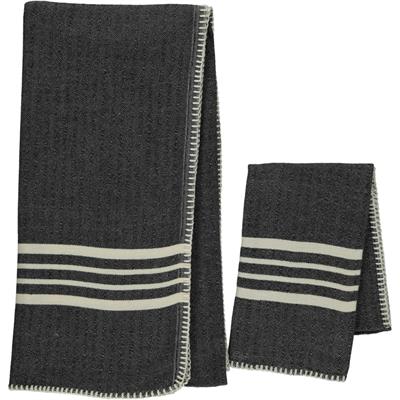 Sultan Stitched Peshtemal Black