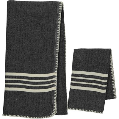 Sultan Stitched Peshtemal Black