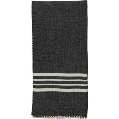 Sultan Stitched Peshtemal Black