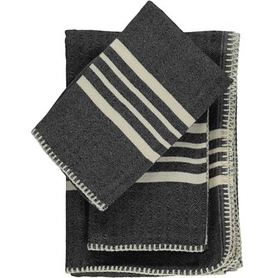 Sultan Stitched Peshtemal Black