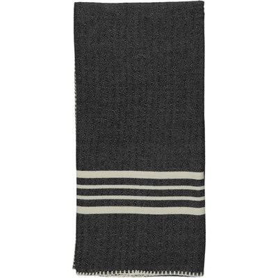 Sultan Stitched Peshtemal Black