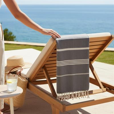 Sultan CP Peshtemal Dark Grey