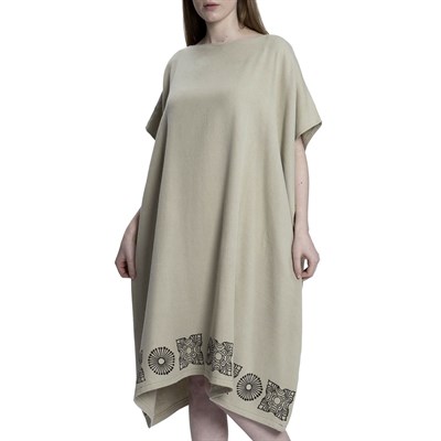 Stone Printed Dress Green