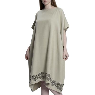 Stone Printed Dress Green