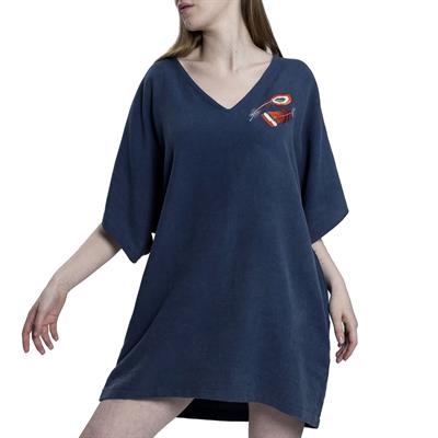 Stone Sultan V Neck w. Hand Beaded Tunic Navy