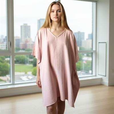 Stone Sultan V Neck Tunic Rose Pink