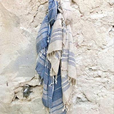 Toprak Peshtemal Taupe - Navy