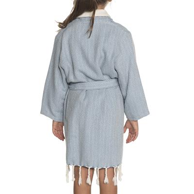 Zigzag Kids Bathrobe Air Blue