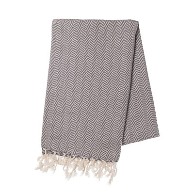 Zigzag Peştemal Koyu Gri