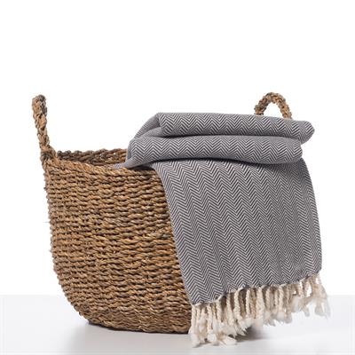 Zigzag Throw Dark Grey