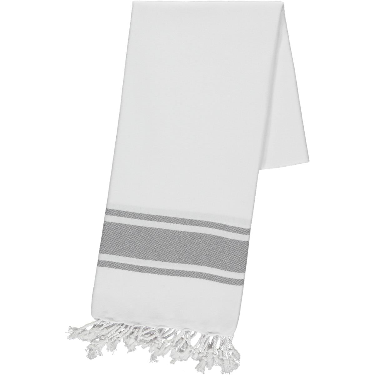 Arya Peshtemal White - Dark Grey