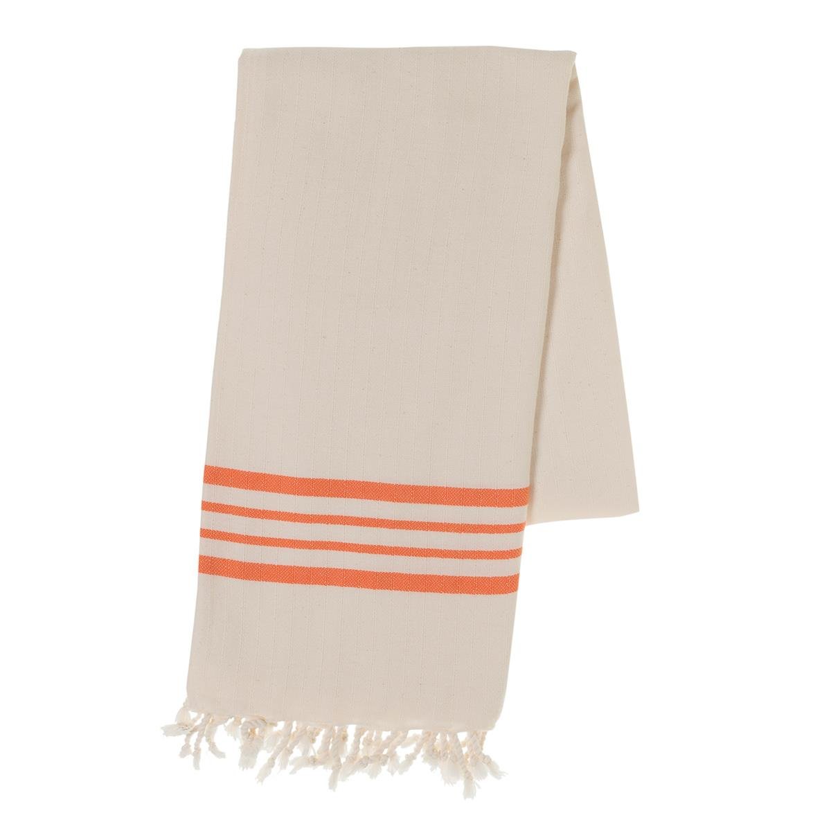 Bath & Beach Towel Krem Sultan Peştemal Ham - Turuncu