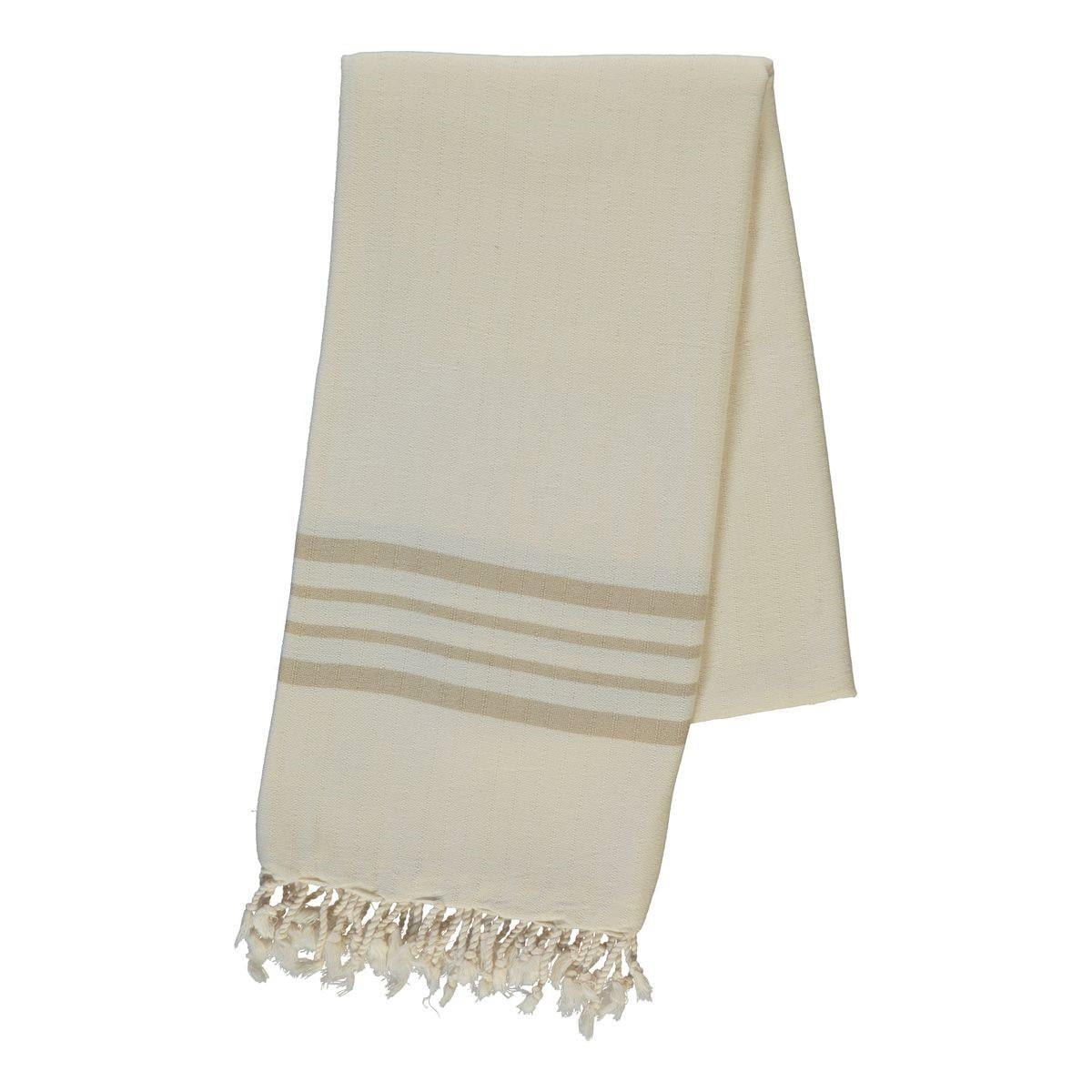 Bath & Beach Towel Krem Sultan Peshtemal Natural - Beige