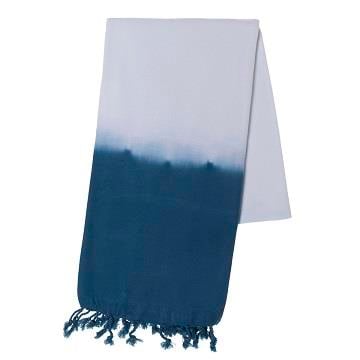 Tie Dye Peshtemal White - Navy