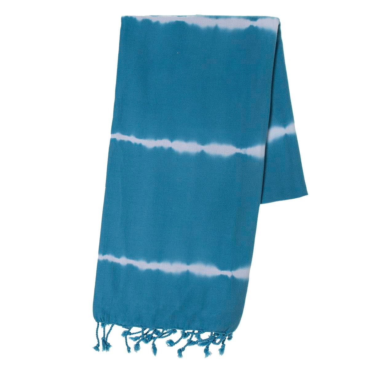 Tie Dye Peshtemal Petrol Blue