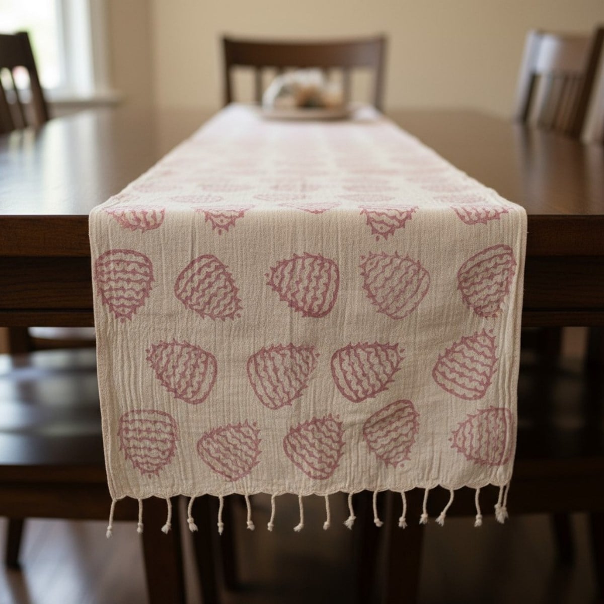 Bereket Runner Natural - Dusty Rose
