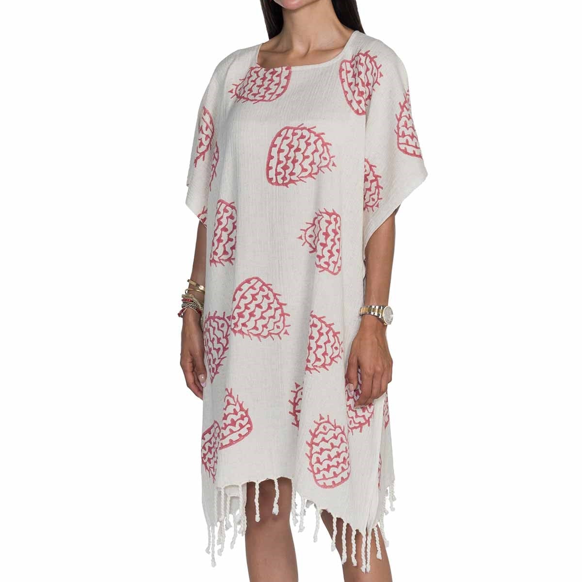 Bereket Tunic Natural - Bordeaux