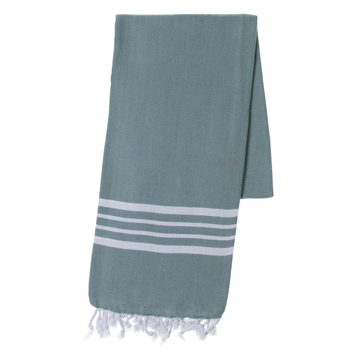 White Sultan Peshtemal Almond Green