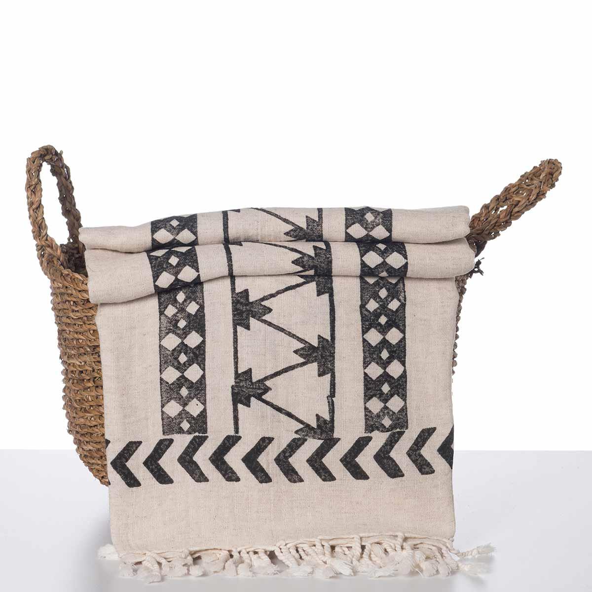 Dicle Throw Natural - Black
