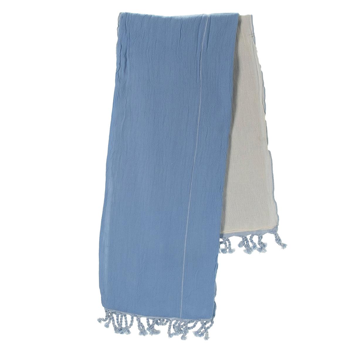 Double Peshtemal Blue - Natural