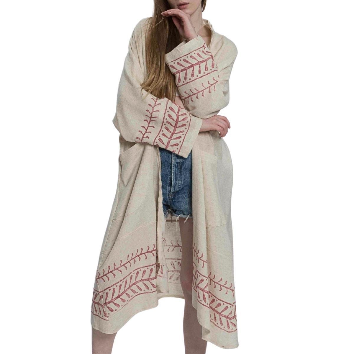 Gazel Kaftan Ham - Bordo