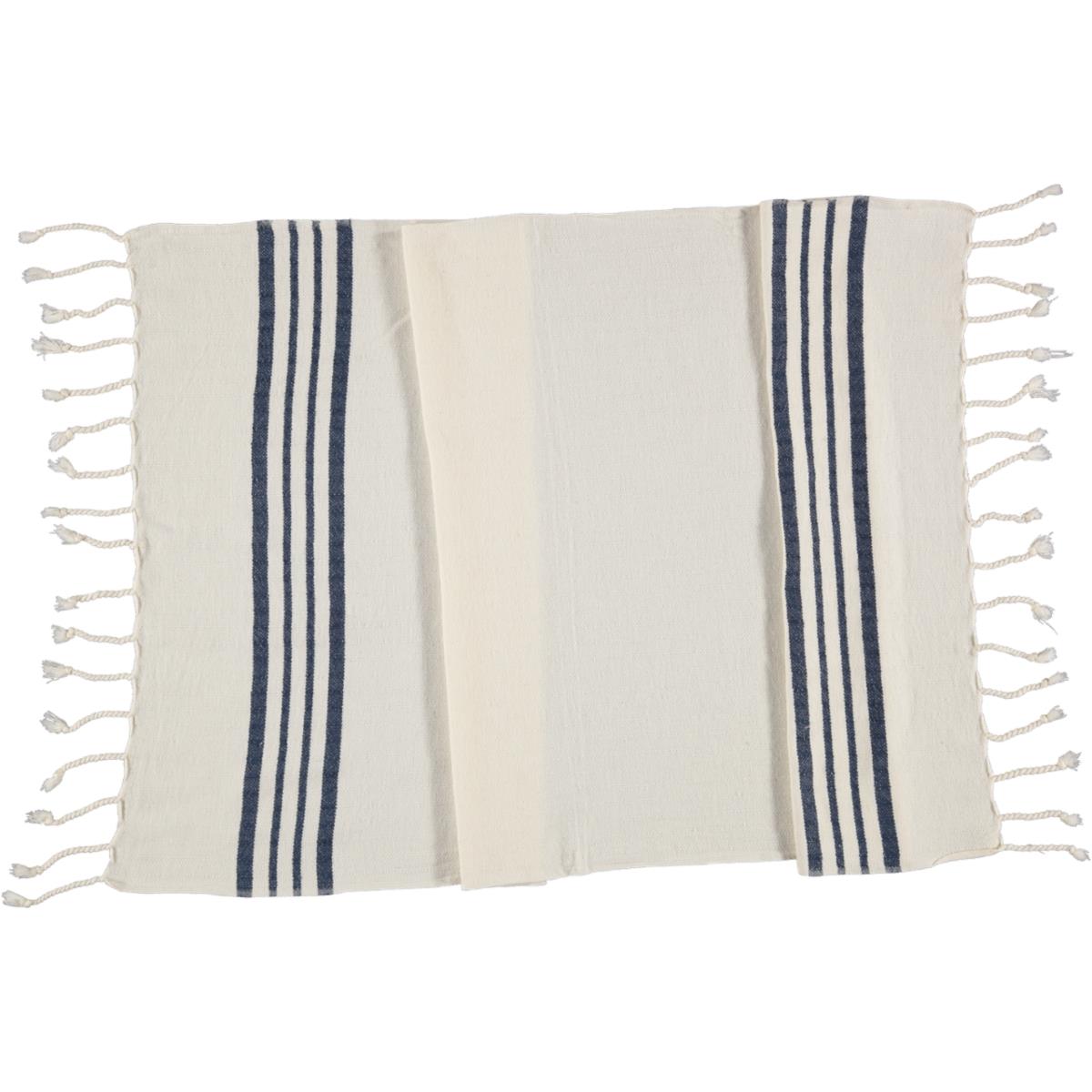 Hand Towel Krem Sultan Peshkir Natural - Navy