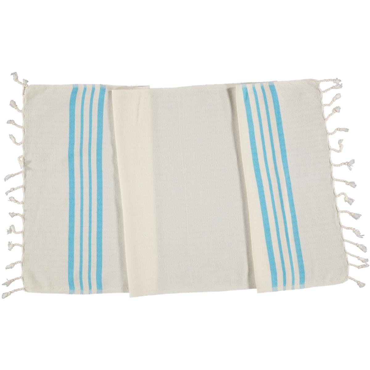 Hand Towel Krem Sultan Peshkir Natural - Turquoise