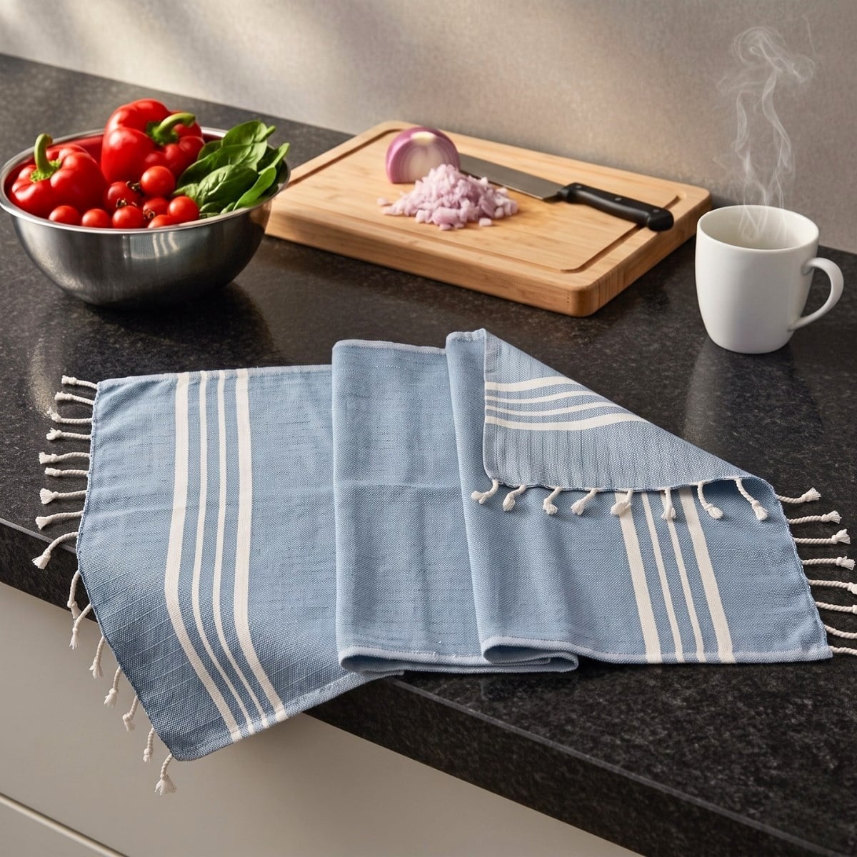 Hand Towel Krem Sultan Peshkir Air Blue