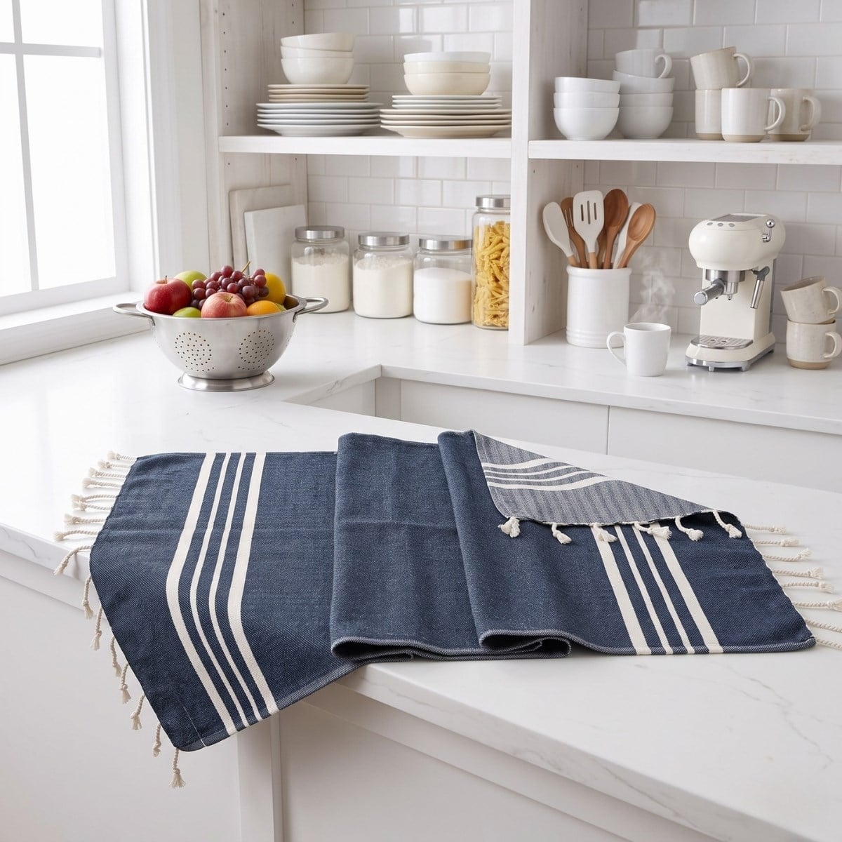 Hand Towel Krem Sultan Peshkir Navy