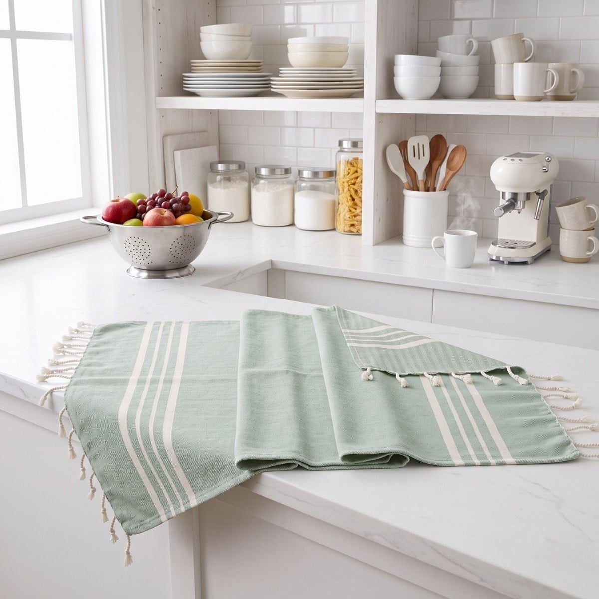 Hand Towel Krem Sultan Peshkir Mint Green