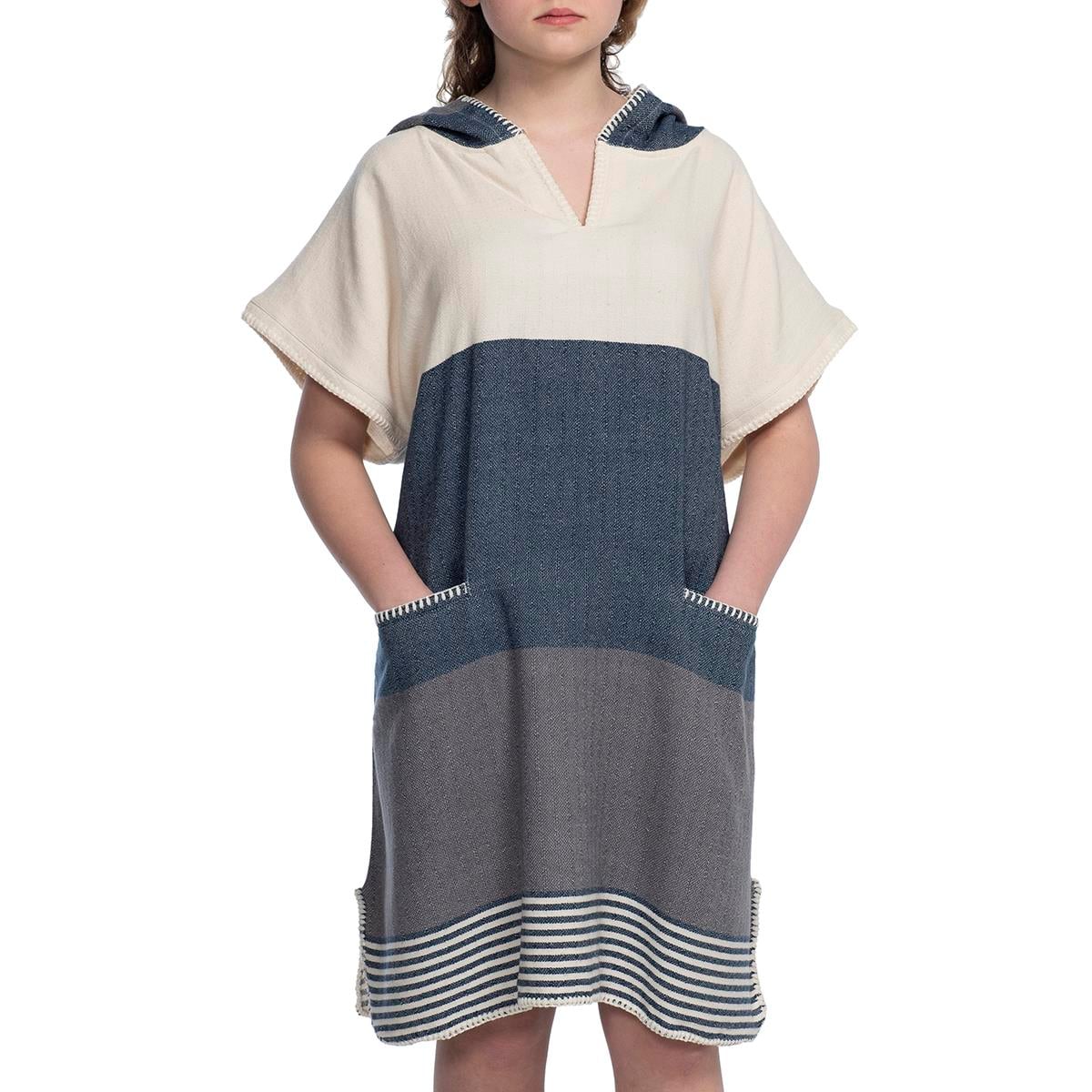 Twin Sultan Poncho Navy - Dark Grey - Natural
