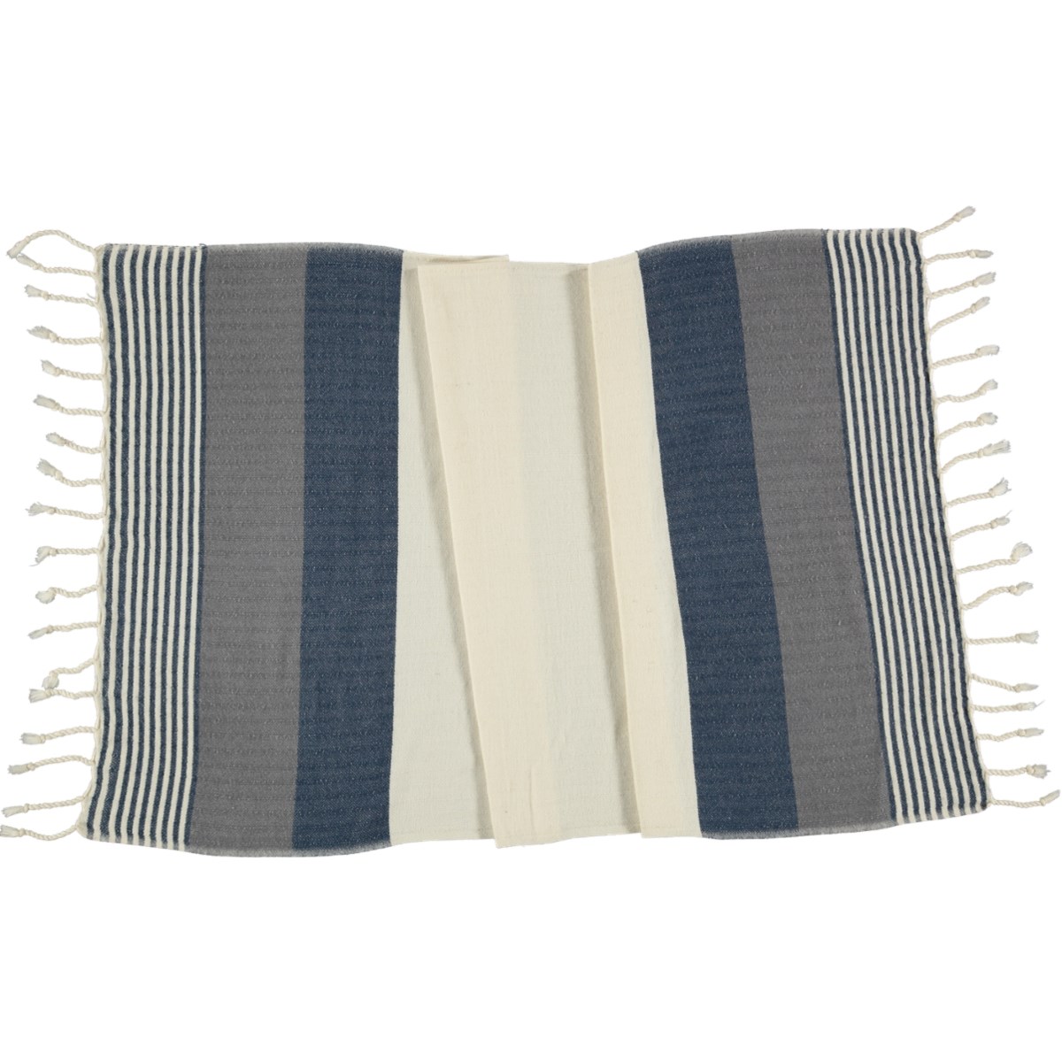Twin Sultan Peshkir Navy - Dark Grey - Natural