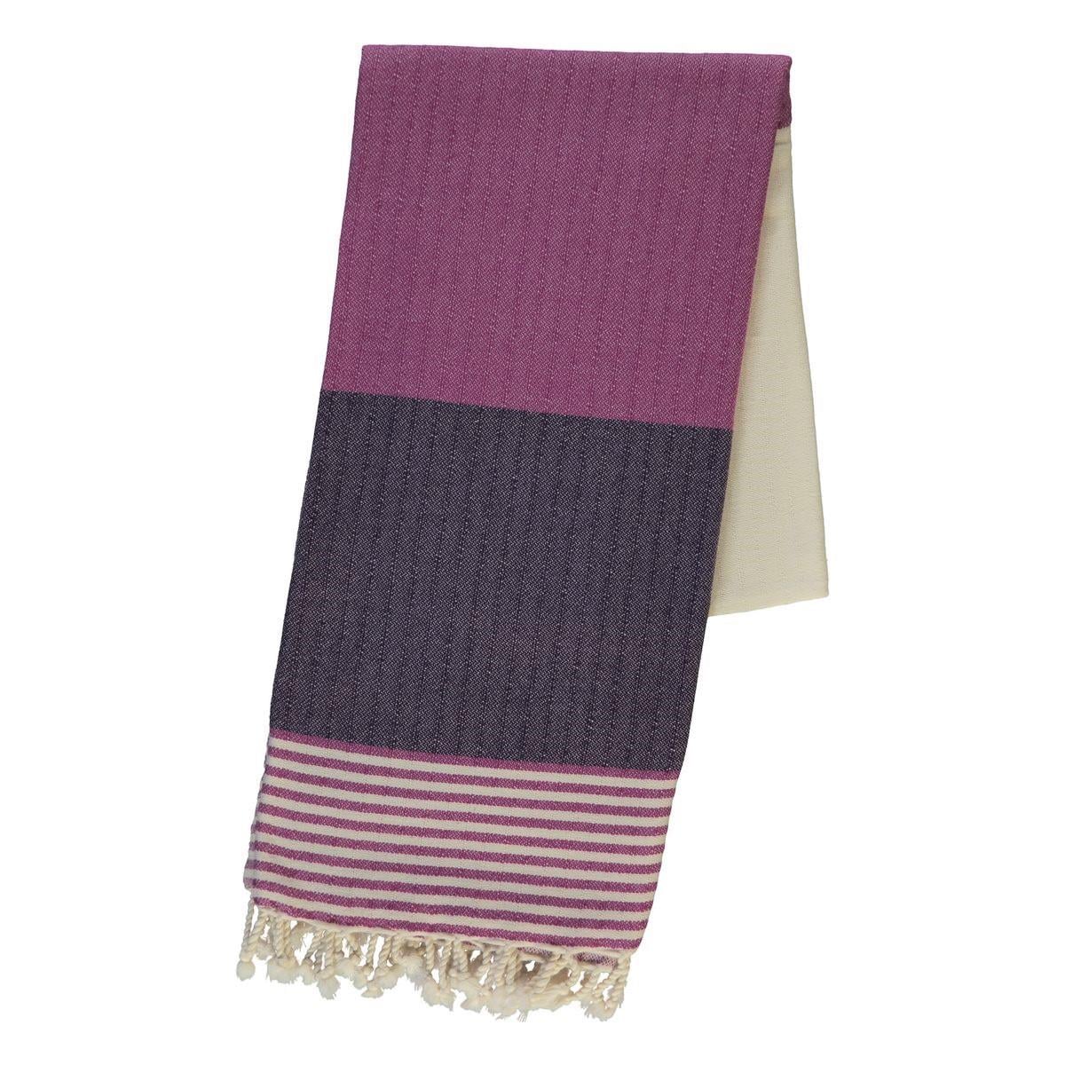 Twin Sultan Peshtemal Light Purple - Dark Purple - Natural