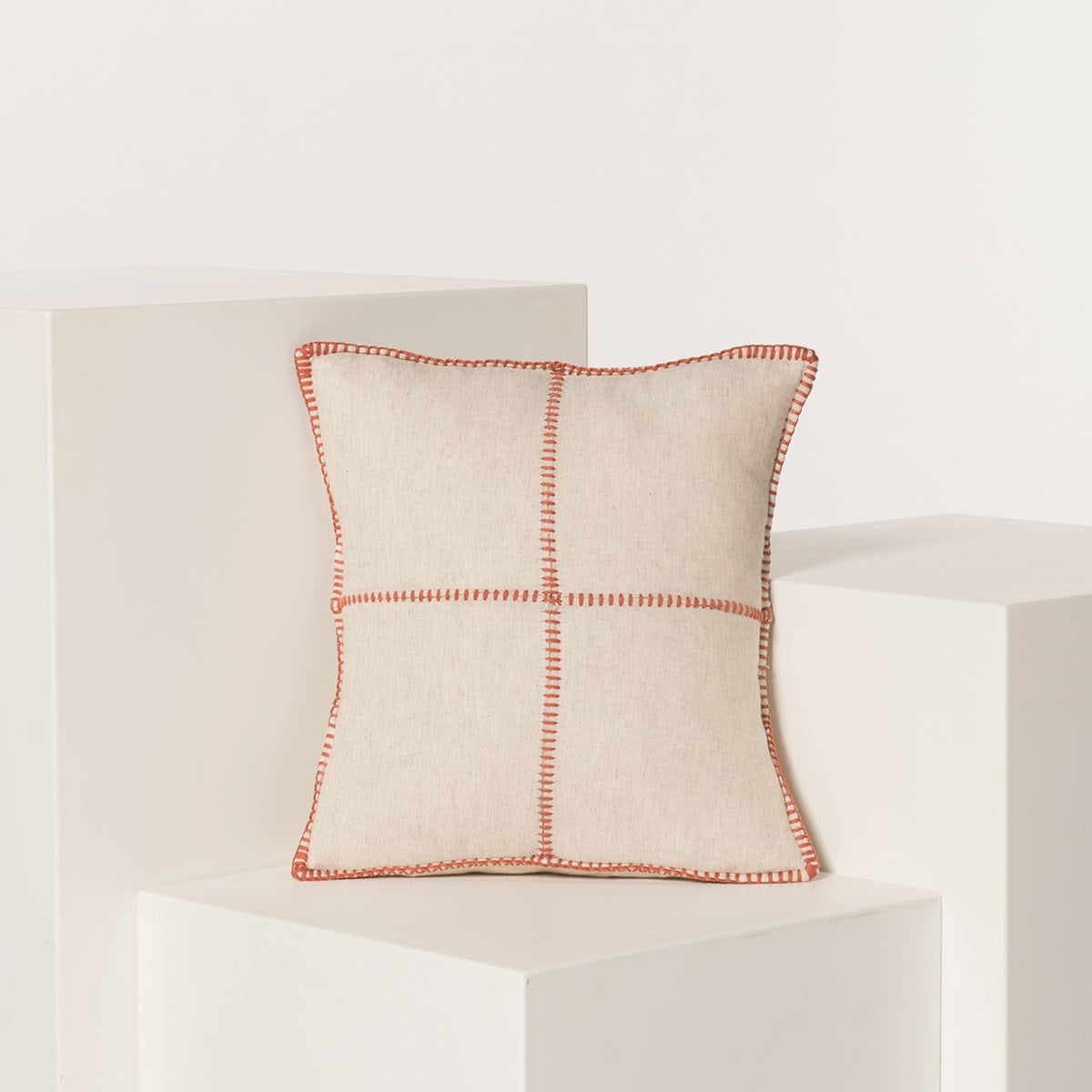 Patchwork Classic Cushion Cover Natural - Brick