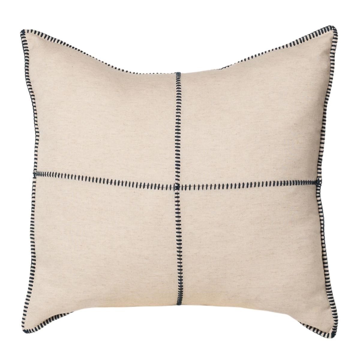 Patchwork Classic Cushion Cover Natural - Black