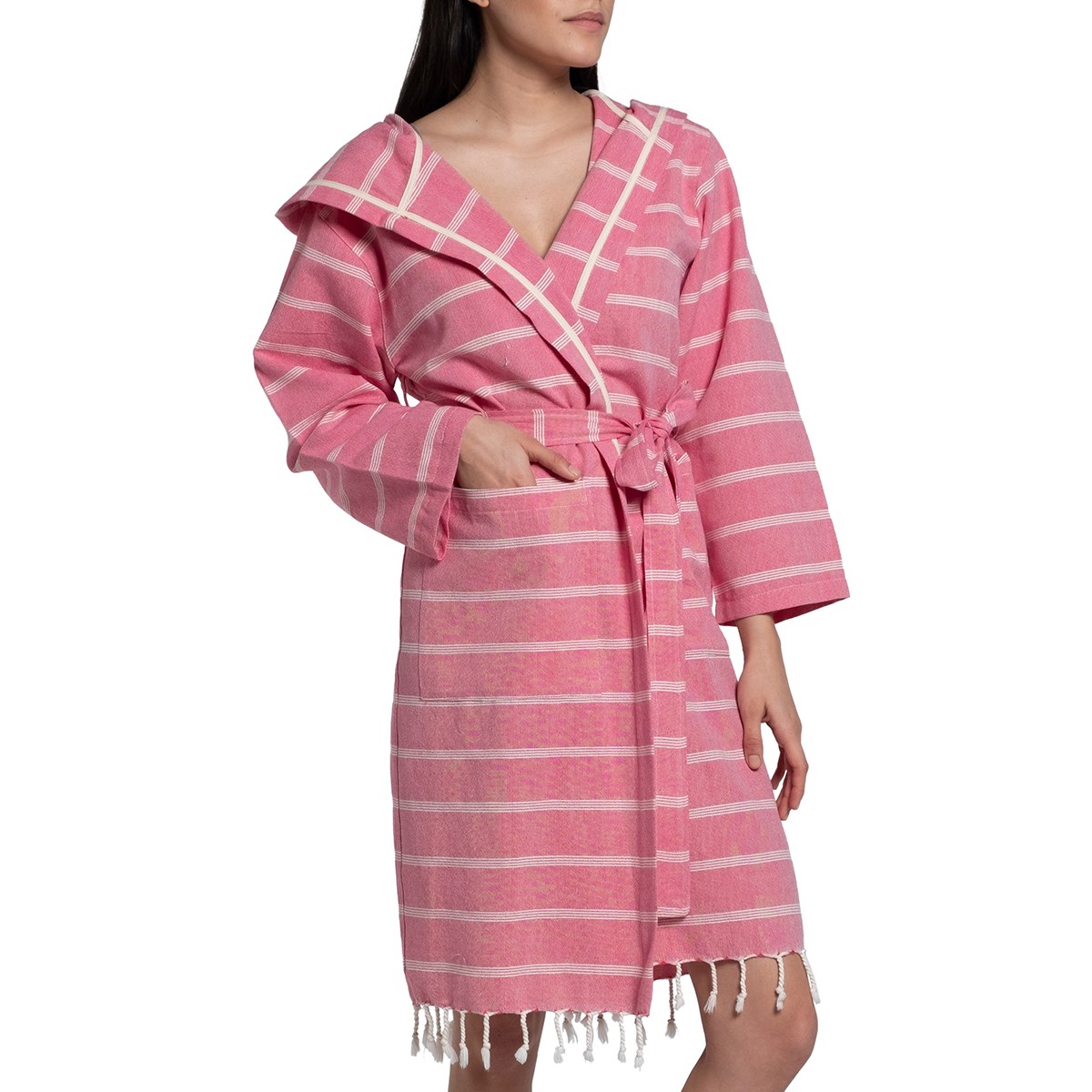 Kokosh Bathrobe with Hood Fuchsia