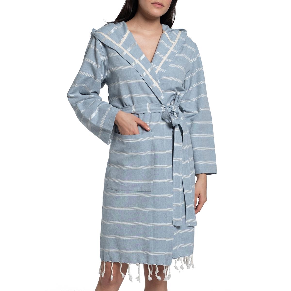 Kokosh Bathrobe with Hood Air Blue