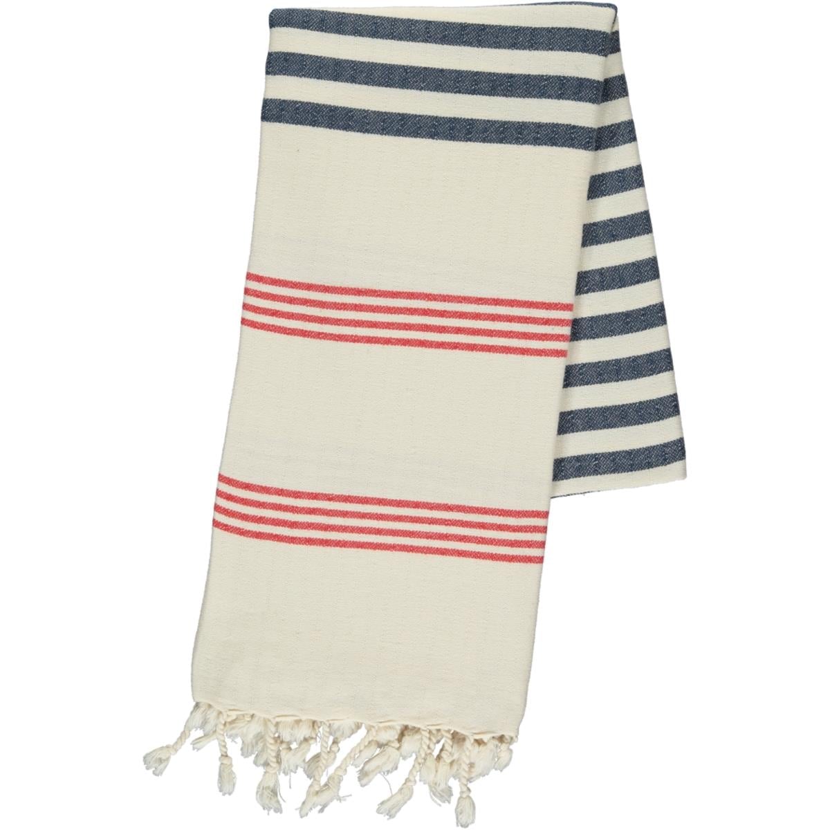 Krem Sultan Fun Peshtemal Red - Navy - Natural