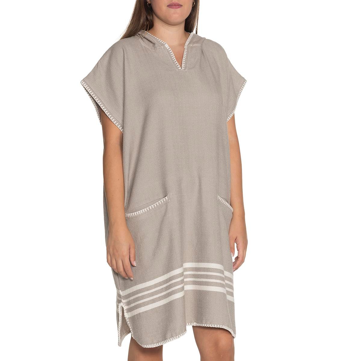 Krem Sultan Poncho Taupe