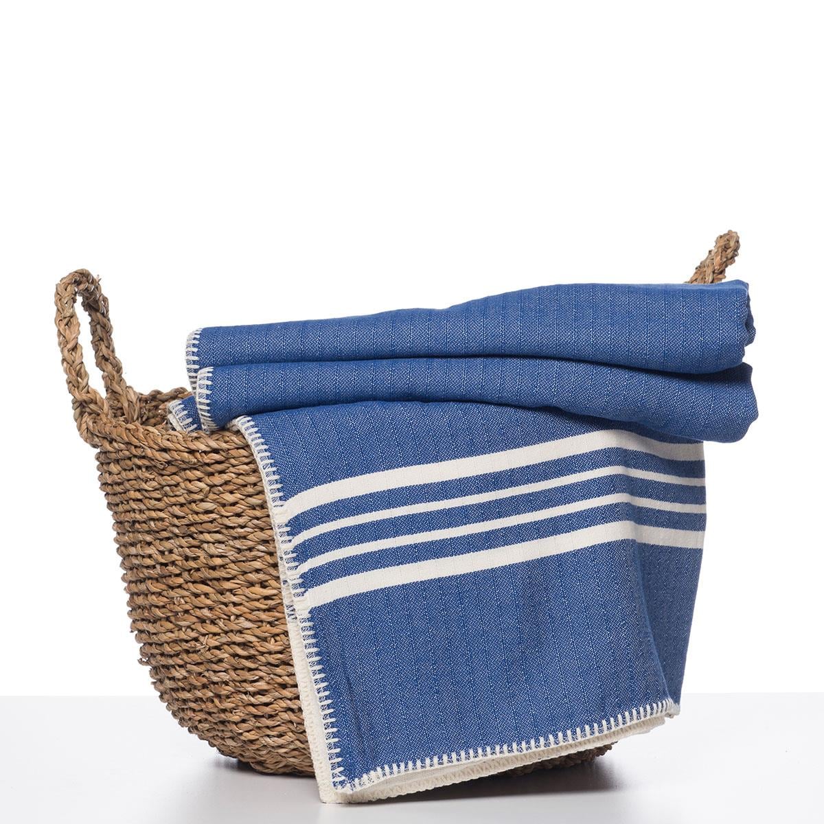 Krem Sultan Throw Royal Blue