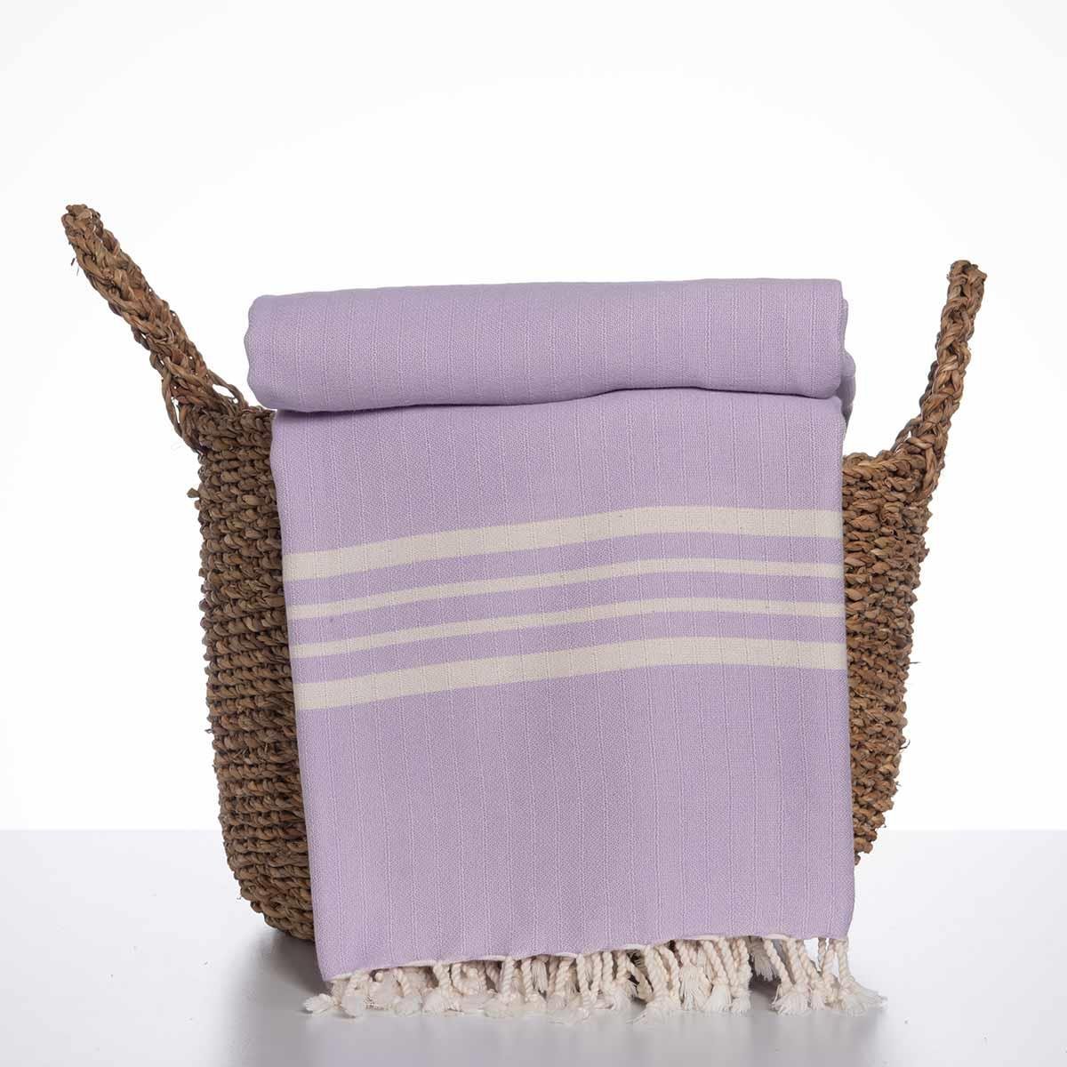 Krem Sultan XL Pike ve Koltuk Şalı Açık Lila