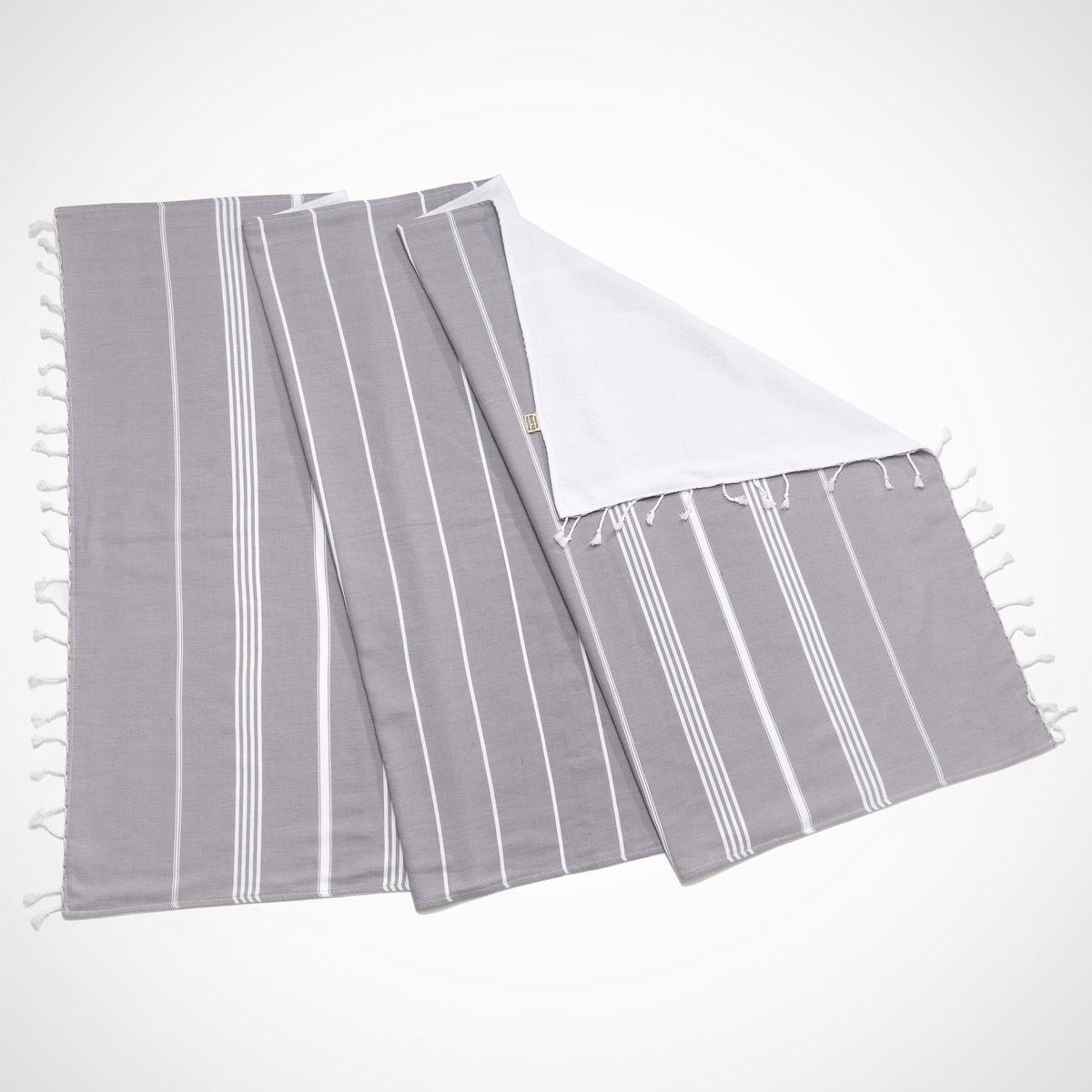 Leyla Peshtemal with Towel Dark Grey