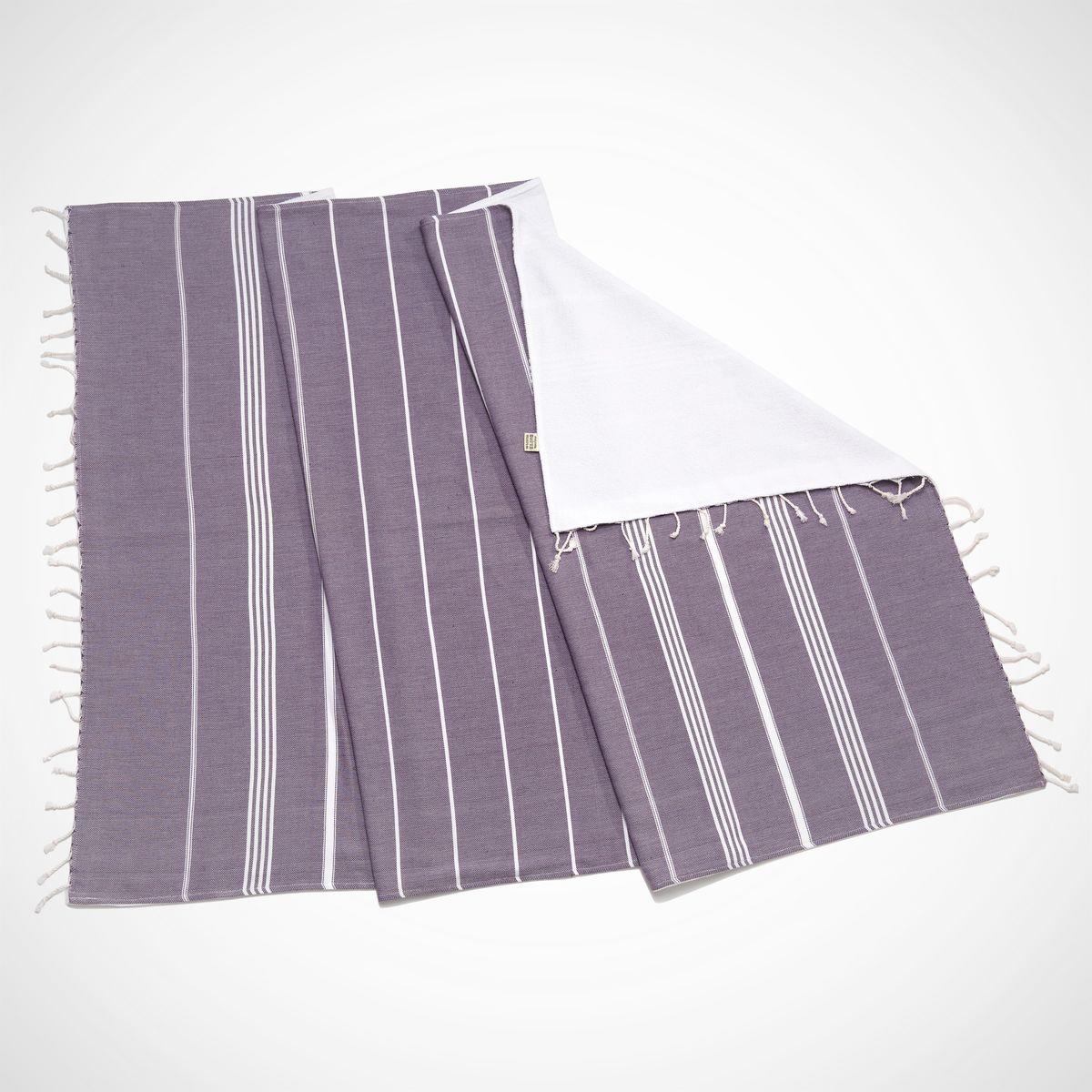 Leyla Peshtemal with Towel Dark Purple