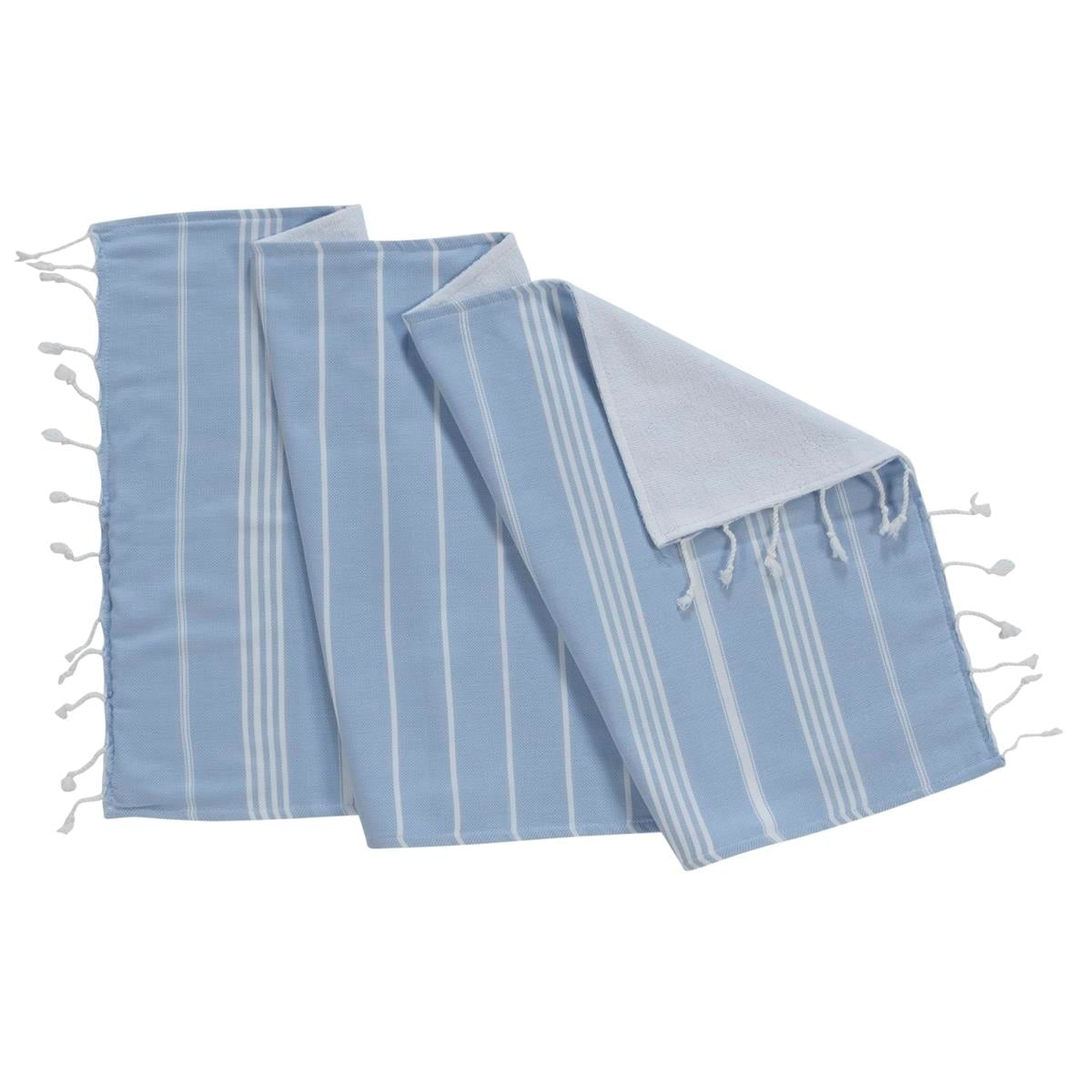 Leyla Peshtemal with Towel Blue