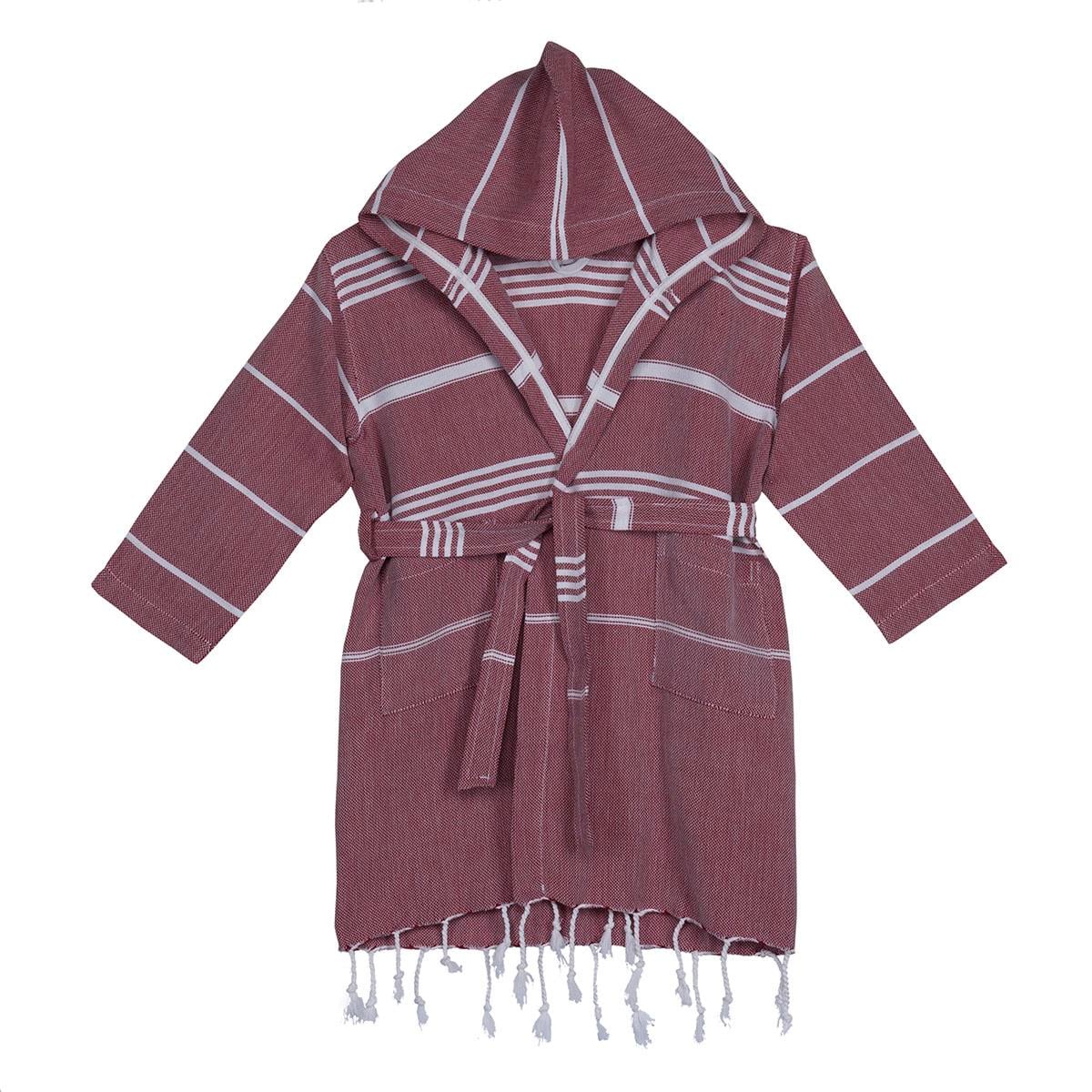 Leyla Kids Bathrobe Bordeaux