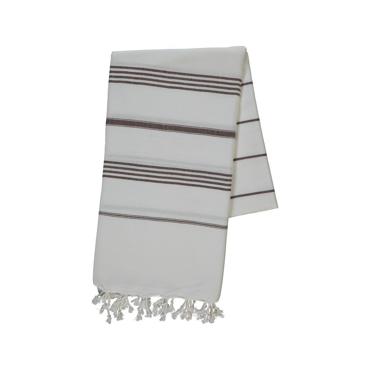Leyla Peshtemal White - Brown