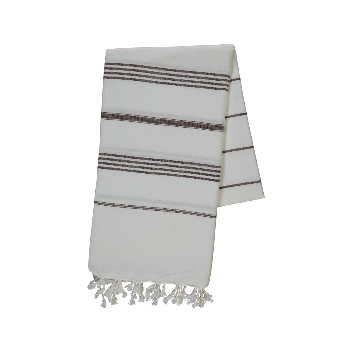 Leyla Peshtemal White - Brown
