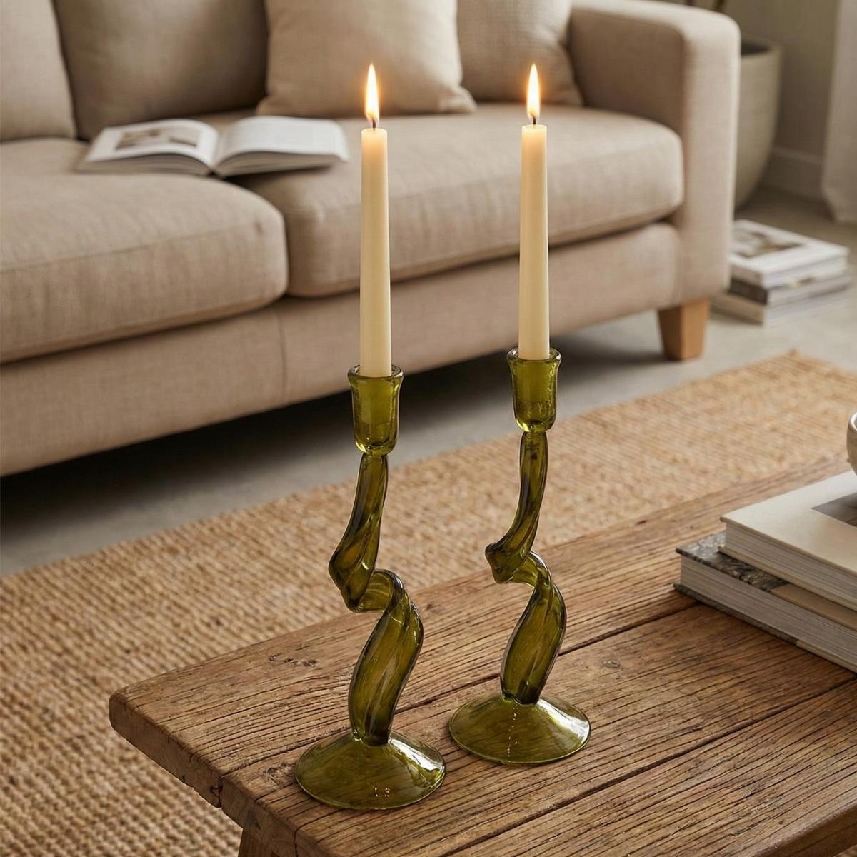 Obje Şamdan Murano Antrasit Ev Aksesuarı Doğaçlama 01